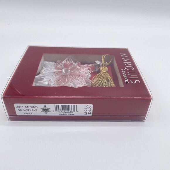 Marquis by Waterford Snowflake Lead Crystal Annual 2011 Ornament in Box - Picture 4 of 6